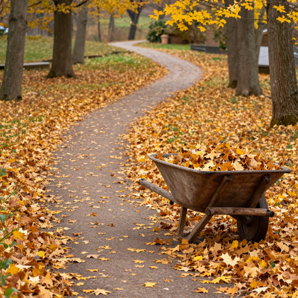 Autumn landscape care 
